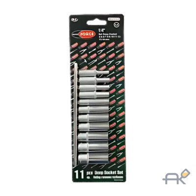 Набор головок глубоких 11пр. 1/46гр.(4.5.5.5.6-13мм). на планке (RF-21115-5)